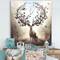 Designart - Deer With Blossoming Antlers - Cottage Canvas Wall Art